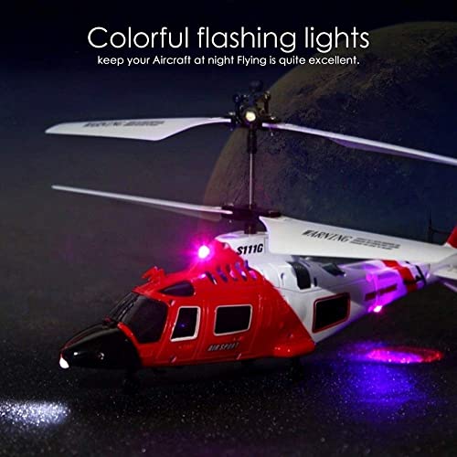 JLLING 3.5CH Helicóptero de Control Remoto Drone Juguetes inastillables Attack Marines RC Helicóptero 3.7V 150mAH Li-Poly para niños Juguete para niños Regalo, 21.5 * 5.3 * 9.5 CM con luz LED