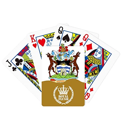 John's Antigua & Barbuda Emblem Royal Flush Poker Juego de cartas