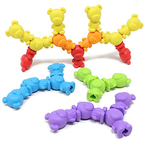 JOYIN 82 piezas de osos contadores: coloridos osos contadores con vasos de clasificación a juego para el aprendizaje del color para niños pequeños, juguetes educativos STEM