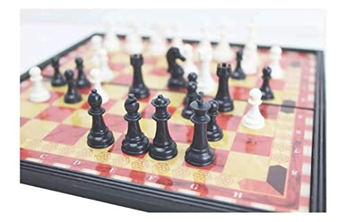 Juego de ajedrez magnetica Plegable y fácil de Llevar, Ideal para niños y Adultos. (20x20cm)