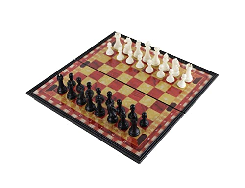 Juego de ajedrez magnetica Plegable y fácil de Llevar, Ideal para niños y Adultos. (20x20cm)
