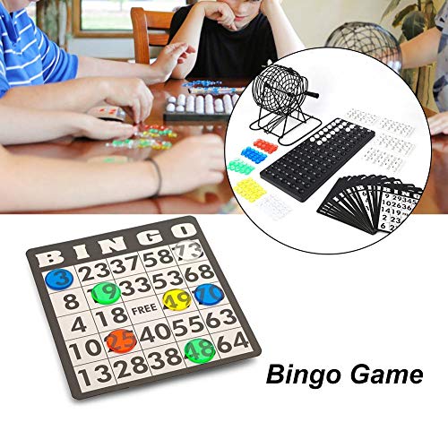 Juego de Bingo, Juego de Vino Juego de Bingo Lucky Ball Bar Máquina de lotería para Fiestas Familia Grupo Entretenimiento