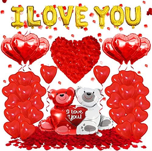 Juego de globos con forma de corazón para el día de San Valentín, 23 globos en forma de corazón, 18 globos para el día de San Valentín