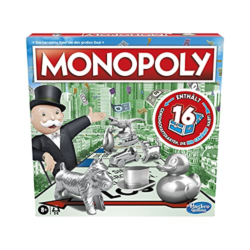 Juego de Mesa clásico Monopoly para Adultos y niños, Juego Familiar, el clásico de los Juegos de Mesa, Juego comunitario para 2 - 6 Personas, a Partir de 8 años
