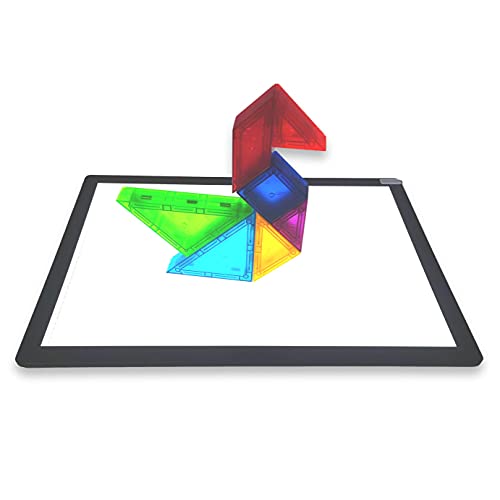 KEBO Tangram Magnético 3D. Juego Educativo, Rompecabezas con 14 Bloques de construcción y 54 retos a Conseguir. (Extended)