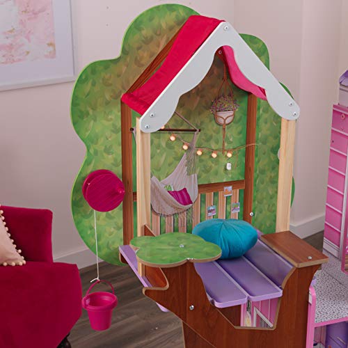 KidKraft Treehouse Retreat Mansion Puppenhaus aus Holz Casa Madera para muñecas de 30 cm, Multicolor 10108