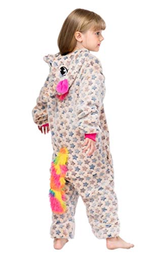 Kigurumi - Pijama de animal, traje de cuerpo entero, disfraz de Halloween, cosplay, unisex, adulto y niño Unicornio Estrella Marrón 2-3 Años