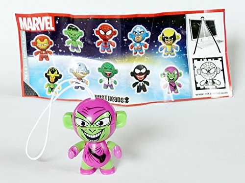 Kinder Überraschung Goblin Green Goblin con folleto (Marvel Twistheads, testware)