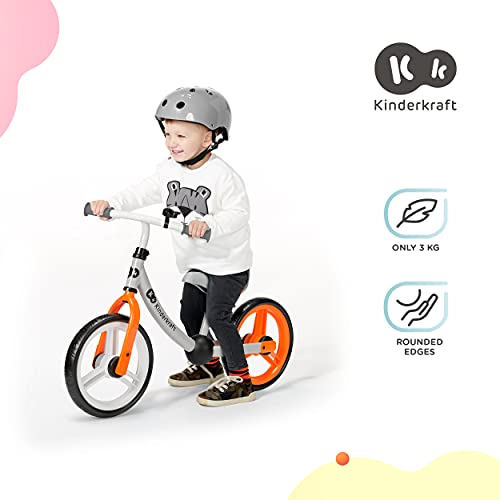 Kinderkraft Bici sin Pedales 2WAY Next, Cuadro Bajo, Sillín Blando, Naranja, Unisex-Baby, 0