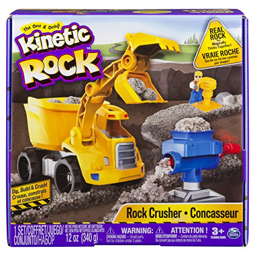 Kinetic Rock Kit de Juguete de trituradora de Roca con Herramientas de construcción, para Edades de 3 años en adelante