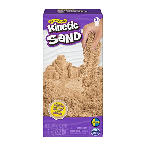 Kinetic Sand Arena mágica Kinetic de Suecia, marrón Natural, 1 kg, conocida por guarderías, a Partir de 3 años, Color no se Puede aplicar. (Spin Master 6060998)