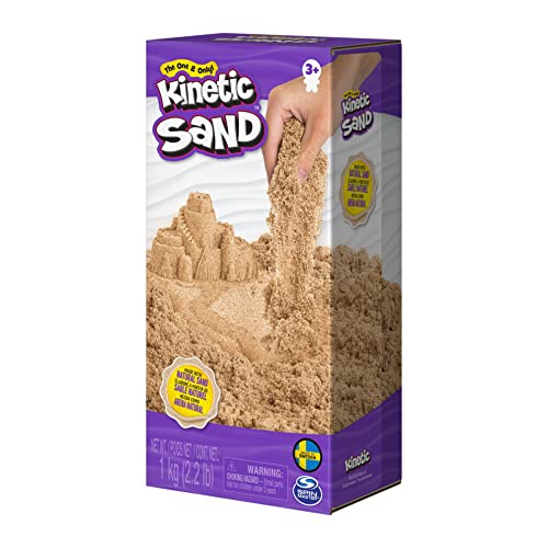 Kinetic Sand Arena mágica Kinetic de Suecia, marrón Natural, 1 kg, conocida por guarderías, a Partir de 3 años, Color no se Puede aplicar. (Spin Master 6060998)