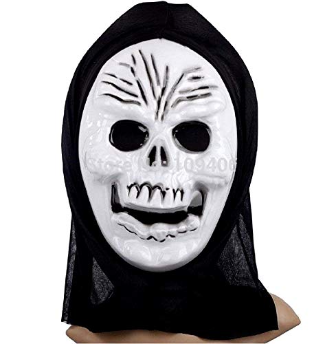 KIRALOVE Máscara de Disfraz de Esqueleto - Color Blanco - Disfraces - Carnaval - Halloween Zombie Monster Death Bones - Adultos - Hombre - niño - Idea de Regalo Original