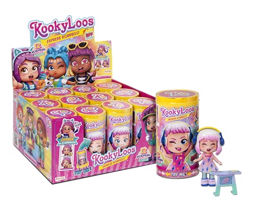 KOOKYLOOS - Muñeca sorpresa coleccionable con accesorios de moda, zapatos, vestidos y juguetes, con 3 expresiones divertidas (Incluye la colección completa)