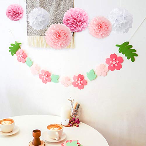 Kreatwow Flor de Cerezo Decoraciones para Fiestas Suministros para la Boda Fiesta de cumpleaños Decoración del hogar Rosa Sakura Banner de Lentejuelas Globos