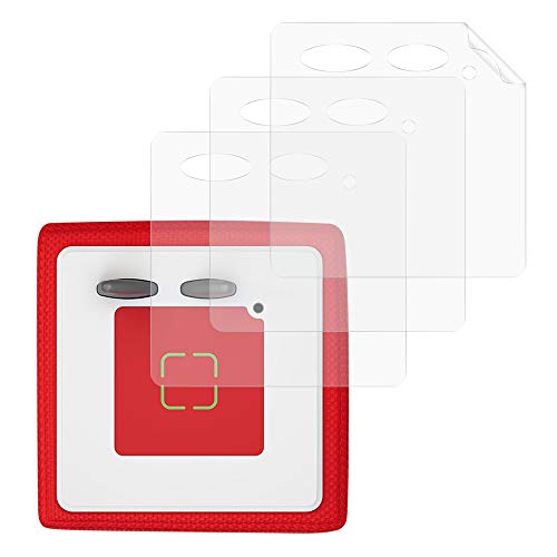 kwmobile 3X Pegatina Compatible con Toniebox - Adhesivos Protectores para Caja de Tonies - Transparente