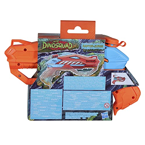 Lanzador de Agua Nerf Super Soaker DinoSquad Raptor-Surge - Lanzador para Juegos acuáticos