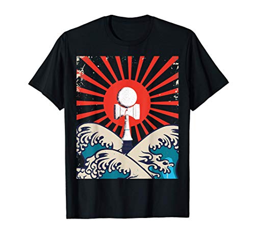 Las olas japonesas al amanecer le dan a Kendama Camiseta