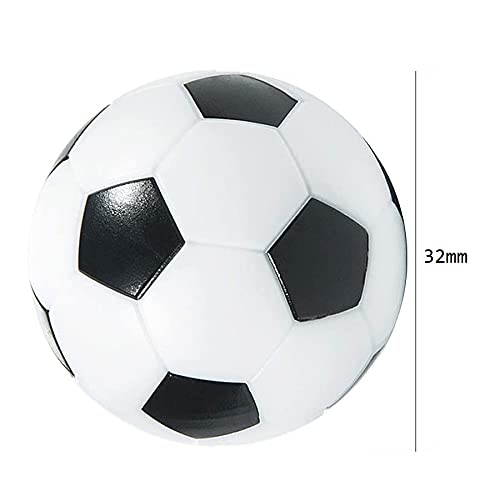 LATRAT Mini bolas de futbolín de 32 mm, accesorio para máquina de juegos de mesa de fútbol, estilo clásico, de plástico duro, 10 unidades