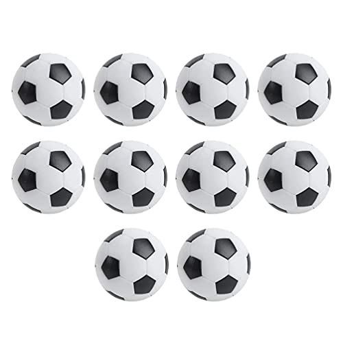 LATRAT Mini bolas de futbolín de 32 mm, accesorio para máquina de juegos de mesa de fútbol, estilo clásico, de plástico duro, 10 unidades