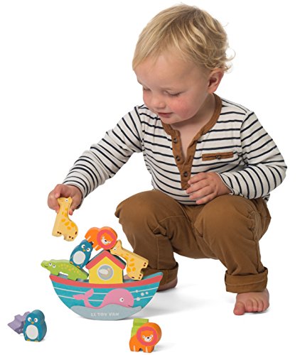 Le Toy Van - Juguete Educativo de Madera de balanceo de Arca apilable | Baby Sensory Montessori Juguete de Aprendizaje para niños pequeños - Adecuado para más de 12 Meses