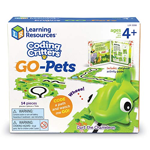 Learning Resources-El camaleón Dart, codificadora Go-Pets de Coding Critters, Stem, Juguete para Aprender a codificar a una Edad temprana, Mascota interactiva, niños de 4+ años (LER3098)