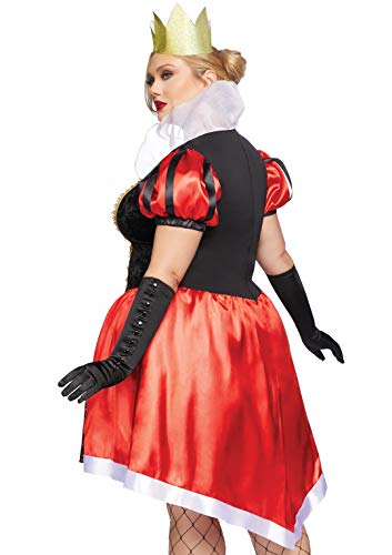 Leg Avenue 2 Pc Wonderland Queen Costume Adult Sized, Rojo, Negro, M para Mujer