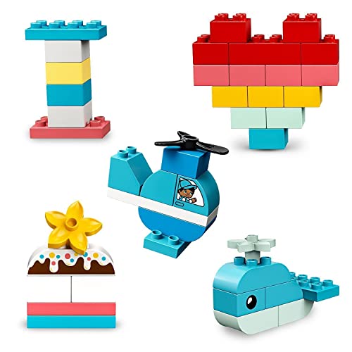 LEGO 10909 Duplo Caja del Corazón, Set de Construcción para Preescolar, Juguete de Aprendizaje para Niños, Regalos para Bebé +1.5 Años