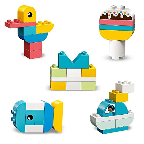 LEGO 10909 Duplo Caja del Corazón, Set de Construcción para Preescolar, Juguete de Aprendizaje para Niños, Regalos para Bebé +1.5 Años