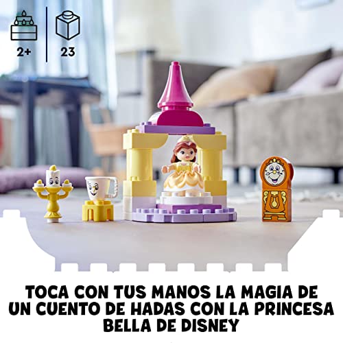 LEGO 10960 Duplo Disney Princess Salón de Baile de Bella, Set para Bebés con Chip de La Bella y la Bestia, Juguete para Niños 2 Años