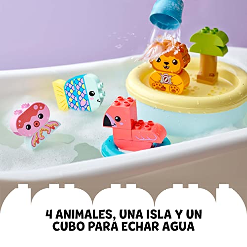 LEGO 10966 DUPLO Diversión en el Baño: Isla de los Animales Flotante, Juguete para Bebés y Niños +1.5 Año, Juegos para la Bañera