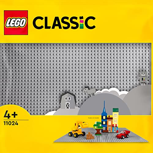 LEGO 11024 Classic Base Gris de 32x32 Tacos, Placa Tablero de Construcción y Expansión, Juegos de Construir para Niños