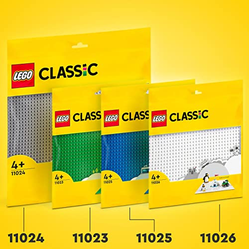 LEGO 11026 Classic Base Blanca de 32x32 Tacos, Placa Tablero de Construcción y Expansión, Juegos de Construir para Niños