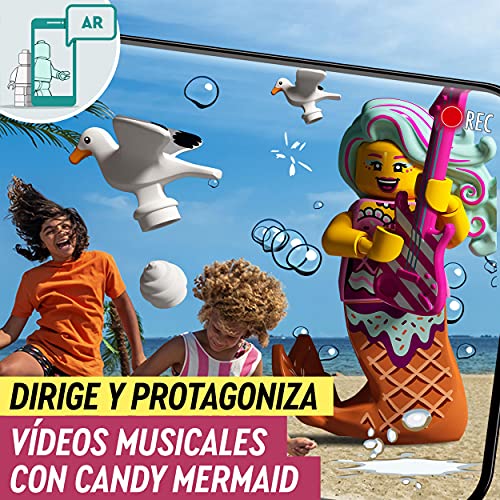 LEGO 43102 VIDIYO Candy Mermaid Beatbox, Creador de Vídeos Musicales, Juguete Realidad Aumentada, App Set con Mini Figura