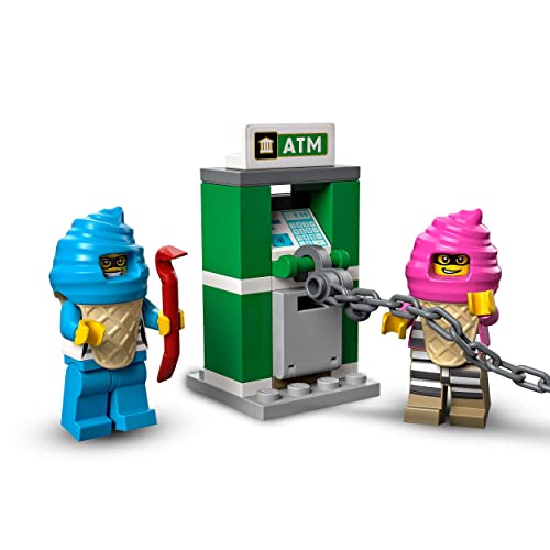 LEGO 60314 City Persecución Policial del Camión de los Helados, Juguete de Construcción con 2 Vehículos para Niños 5 Años, Regalo para Pascua