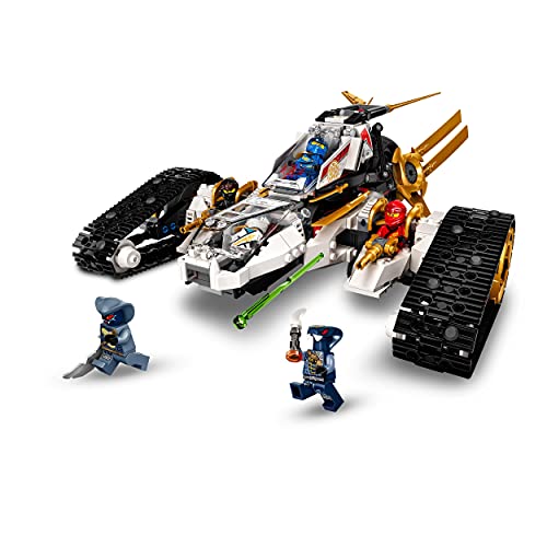 LEGO 71739 Ninjago Vehículo de Asalto Ultrasónico 4en1, Juguete de Construcción, Moto, Avión o Coche Todoterreno de los Ninja