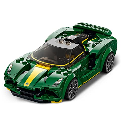 LEGO 76907 Speed Champion Lotus Evija, Deportivo de Juguete para Niños, Réplica de Coche Coleccionable con Mini Figura de Conductor, Colección 2022
