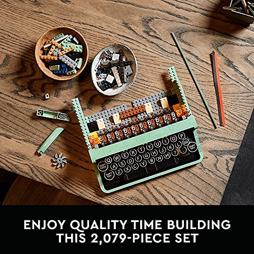LEGO Ideas Typewriter 21327 - Kit de construcción para escritores (2079 piezas)