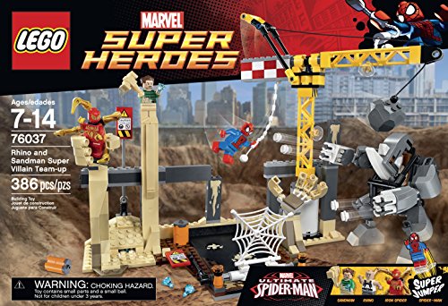 LEGO Super Heroes 76037 Rhino and Sandman Super Villain Team-Up Building Kit by LEGO