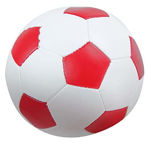 LENA-Juego fútbol Blandas de Color Blanco con Azul, Verde o Rojo, 3 10 cm Cada una, para Interior y Exterior, Pelotas de Deporte Suaves para niños a Partir de 12 m, (SiMM Spielwaren 62163)