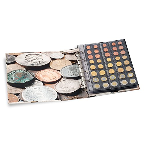 Leuchtturm Münzalbum Coins im Optima-Format, mit 5 Hüllen: Münzen Sammelalbum