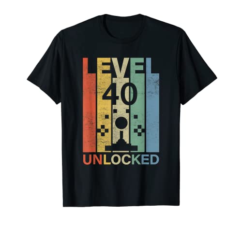 Level 40 Unlocked - Arcade Game Regalo Camiseta