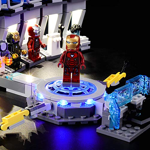 LIGHTAILING Conjunto de Luces (Super Heroes Iron Man Sala de Armaduras) Modelo de Construcción de Bloques - Kit de luz LED Compatible con Lego 76125 (NO Incluido en el Modelo)