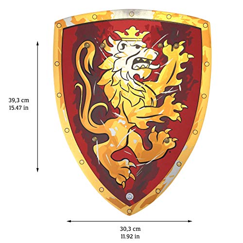 Liontouch 11650LT Noble Escudo de Caballero de Juguete de Espuma, Color Rojo, pequeño | Forma Parte de una línea de Disfraces para niños