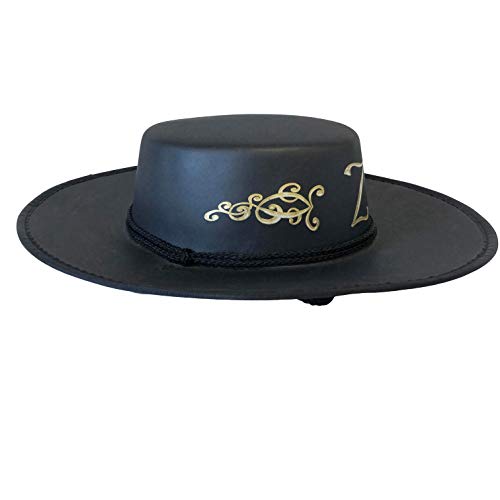 Liontouch 16009LT Z-Sombrero de Juguete de Espuma del bandolero Z para niños, Negro | Forma Parte de la línea de Disfraces para niños