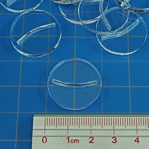 LITKO Bases Miniatura de Papel, círculo de 25 mm, Transparente de 3 mm (25)
