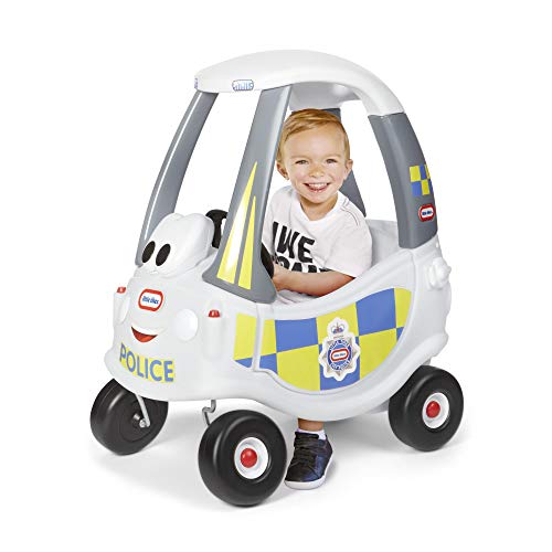 Little Tikes Cozy Coupe Coche de Policía - Coche para Montar para niños - con Puerta, reposapiés extraíble y bocina - Fomenta el Juego Creativo - De 18 Meses a 5 años