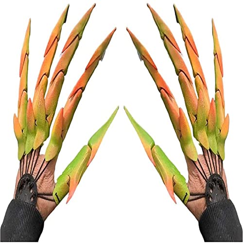 LIYGHFRTIO Mantis Halloween Articulated Fingers 3D Impreso Movable Knuckles Skull Finger Fiesta Al Aire Libre Haunted House Secret Se Adapta A Todas Las Manos(Color:1 Pair)