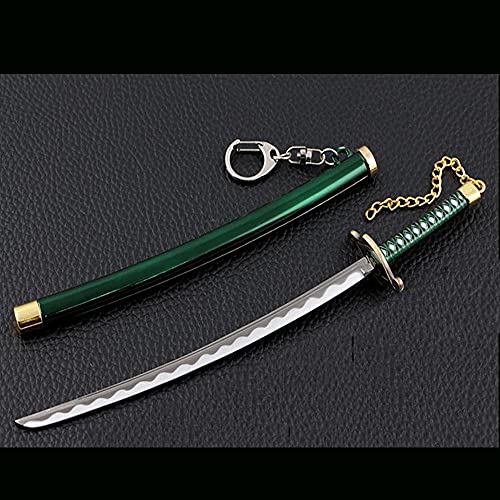 Llavero modelo de espada BLEACH, para Ulquiorra Schiffer, accesorio de utilería de cosplay, llavero de metal modelo de arma de espada para amantes del anime