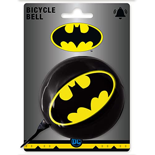 Logoshirt - DC Comics - Batman Logo - Timbre Bicicleta - Retro - Grande - Negro - Diseño Original con Licencia